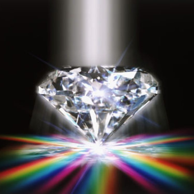 Precious Diamond With Rainbow --- Image by © William Whitehurst/CORBIS
